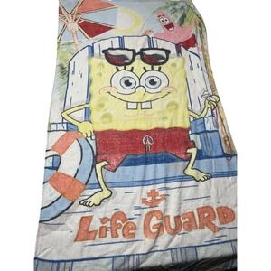 SpongeBob SquarePants Life Guard Beach Towel Nickelodeon vintage